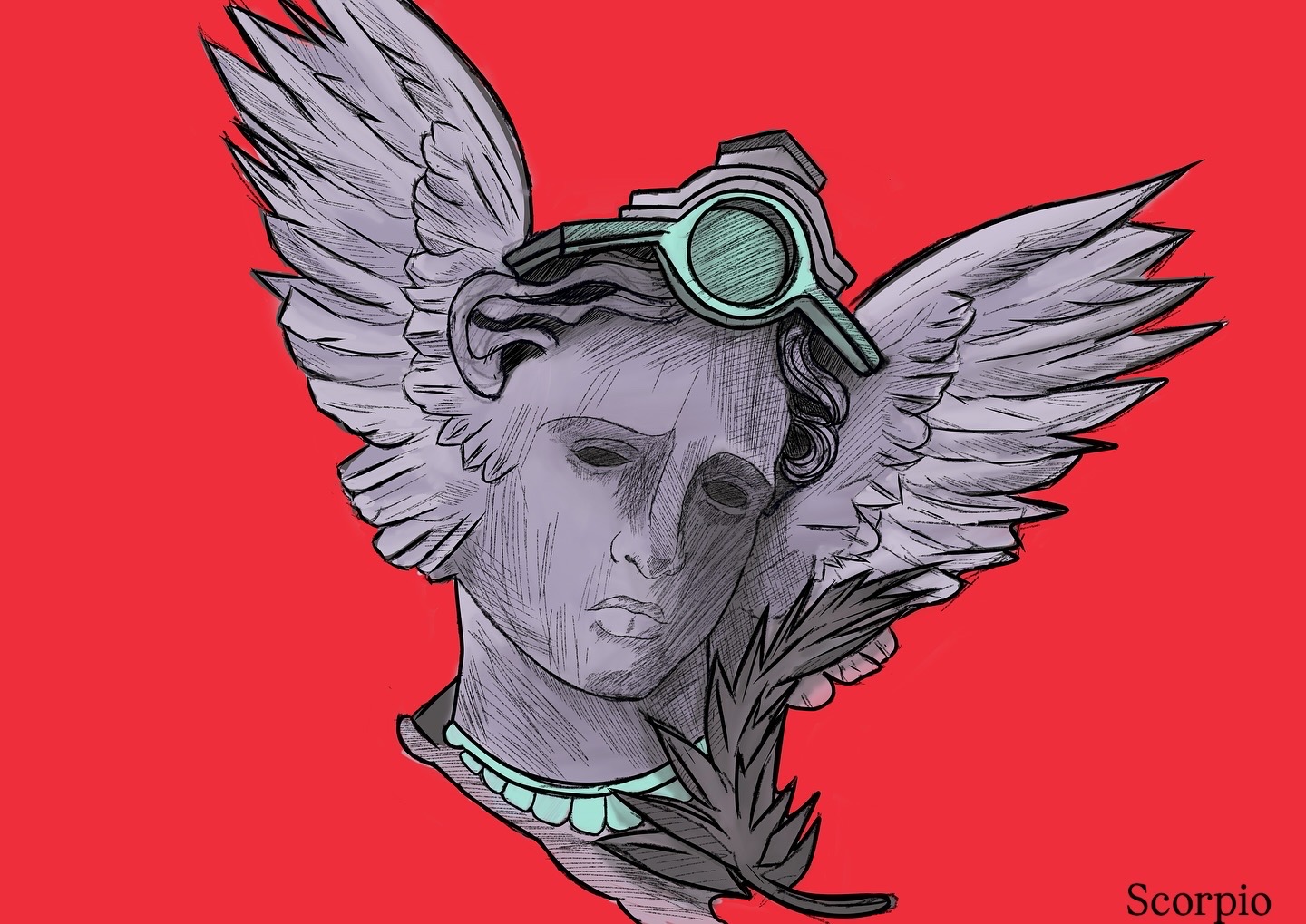 Hermes head graphic